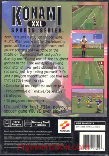 Goal Storm (US) box cover back